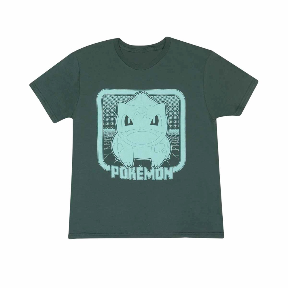 Pokémon - Bulbasaur Retro Arcade Kinder T-shirt - Groen